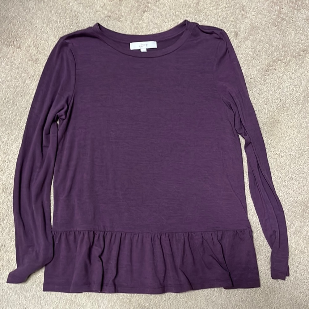 Purple long sleeve shirt